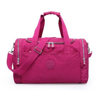 Imagem de Bolsa De Mão Mala Dobrável Academia Praia Dia A Dia Esportiva Viagem Feminina Masculina(Pink1)