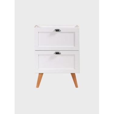 Imagem de Gabinete para Banheiro 60cm Retro Mdf Branco Milano - On Móveis