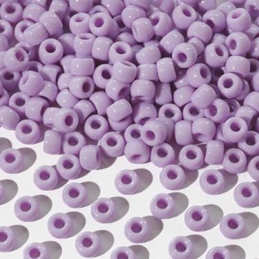 Imagem de Richbunnys 1000 contas de pônei de plástico multicoloridas a granel para artesanato, 6 * 9 mm cores sortidas contas de cabelo, incluindo preto, vermelho, azul, branco para fabricação de pulseiras