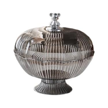 Imagem de ＫＬＫＣＭＳ Fruteira Decorativa com Tampa de Urso para Uso em Casa e Escritório, Cinza