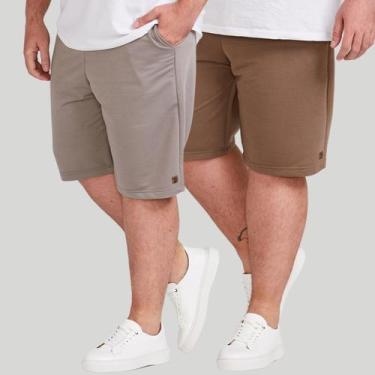 Imagem de Kit 2 Bermudas Moletom Masculina Plus Size Shorts Moletinho - Daze Mod
