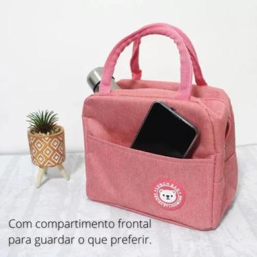 Imagem de Lancheira Térmica Frutas e Alimentos Marmita - NT Bolsas, Rosa