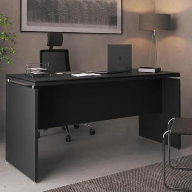 Imagem de Mesa de Escritório 160cm com Tampo Duplo Oslo - ViaNossa - Via Nossa, 