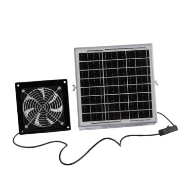 Imagem de Diydeg Exaustor Solar, Painel Solar de 8W, Exaustor de Alta Velocidade Alimentado a Energia, de Estufa para Casa, Garagem, Loja, Trailer, Suporte para Telheiro