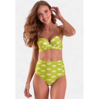 Imagem de Biquíni Areia Branca Baly Hot Pant Floral Verde, GG