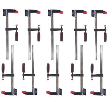 Imagem de Kit 10 Grampos P/ Carpinteiro Tipo Sargento 80x400mm ON36 Onetools