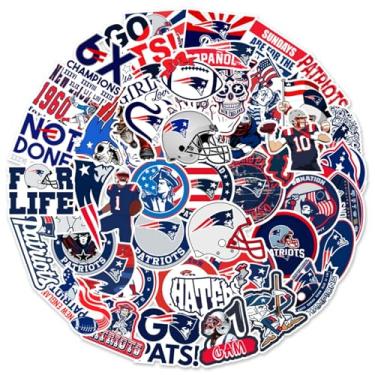 Imagem de Jemattely Adesivos de equipe de rúgbi - Adesivos impermeáveis de vinil de rúgbi de futebol para fãs de times - 50 peças para garrafas de água, bagagem, laptop, snowboard, decoração de telefone para