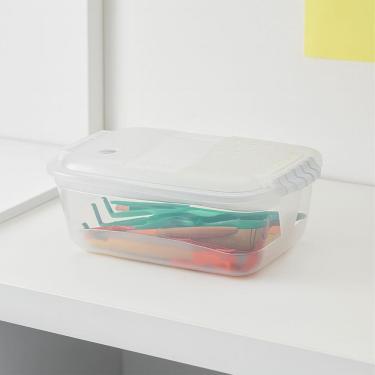 Imagem de Caixa Organizadora Plástica tipo Container com Tampa, Alças Laterais e Travas de Segurança