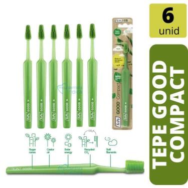 Imagem de Escova Dental Sustentável Tepe  GOOD Compact Soft  6 unidades