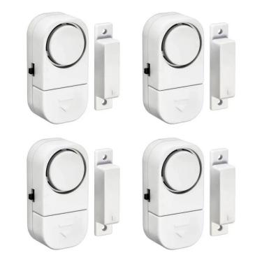 Imagem de 2X Kit 04 Alarme Sonoro Invasão Residencial Porta Janela Por