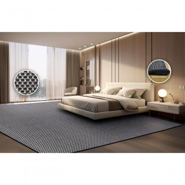 Imagem de Mega Tapete Quadrado Artesanal Look Lirio-b 215x215 Cm