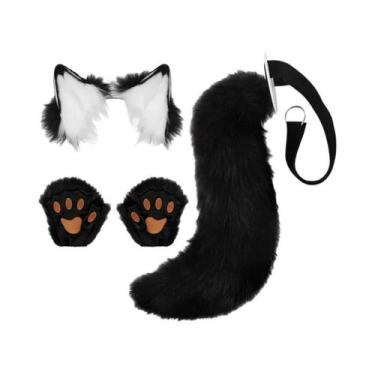 Imagem de Fantasia De Cosplay De Orelhas De Raposa De Pelúcia Feita À Mão, Acess