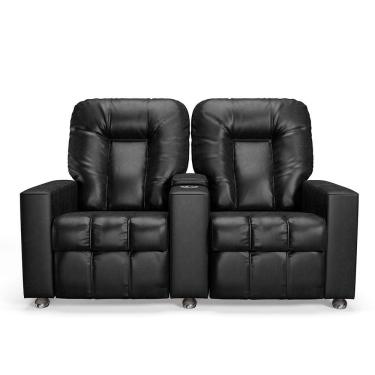 Imagem de Poltrona do Papai Reclinável Manual 2 Lugares Sala de Cinema Romeo F05 Facto Preto - Lyam Decor