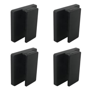 Imagem de YHXiXi 4 peças de colcha/cabides de tapeçaria pretos com clipe adesivo sem danos para banheiro toalheiro organizador de cosméticos/suporte de pasta de dente