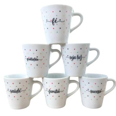 Imagem de Caneca Infantil 120ml Porcelana Jogo 6 pçs Várias Estampas (kit 6 peças, capivara)