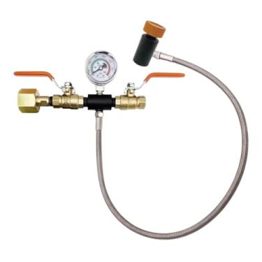 Imagem de Mangueira adaptadora de refil de tanque de CO2 para máquina de refrigerante, estação de recarga de cilindro de CO2 para enchimento de recipiente de CO2 azul de sódio, mangueira de 61 cm