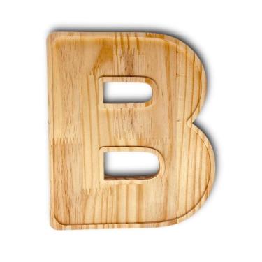 Imagem de Petisqueira Letra B Tábua Com Rebaixo Madeira Pinus Woodspot