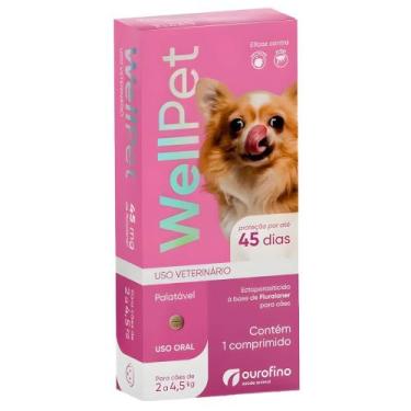 Imagem de Antipulgas e Carrapatos Wellpet 45 mg para Cães 2 a 4,5 kg 1 Comprimid