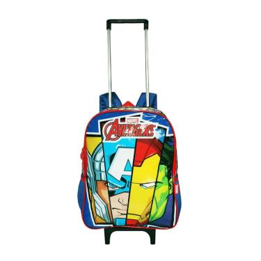Imagem de Mochila Vingadores Infantil Rodinhas Escolar Novo Meninos