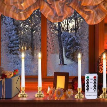 Imagem de Velas de janela LED JOSU de 26 cm 3D Wick Timer Remote