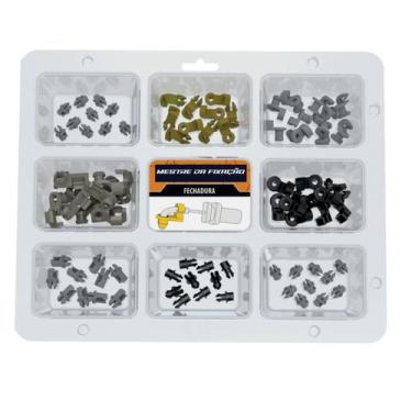 Imagem de Kit C/90 Grampos Fechadura Mix Diversos - 9 Berços/Mix 01 - Mestre da 