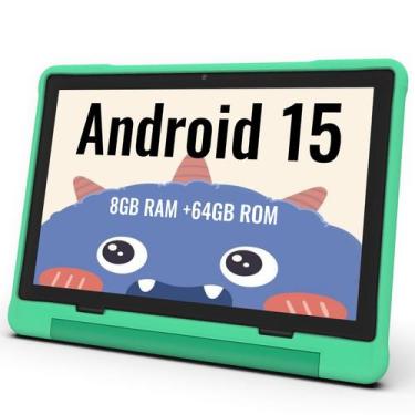 Imagem de Tablet ApoloMedia 10.1" 8 GB de RAM 64 GB ROM Android 15 Kids