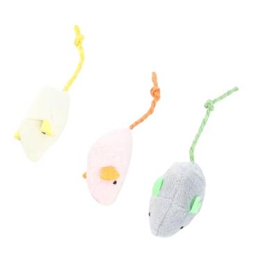 Imagem de Yctze Brinquedo de Rato de Pelúcia para Gatos-brinquedo de Rato de Pelúcia de Simulação Interativa para Gatinhos Internos, Companheiro de Gato e Diversão de Estimulação Mental