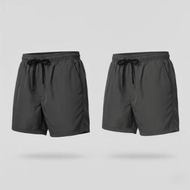 Imagem de Kit 2 Bermudas Masculina Shorts Elastano Tactel Academia - Long Life, 