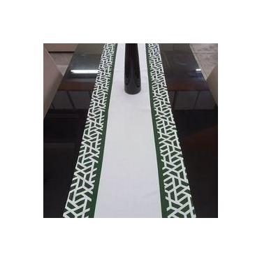 Imagem de Caminho de mesa 40 x 1,75 - faixa verde - DIAS DECOR