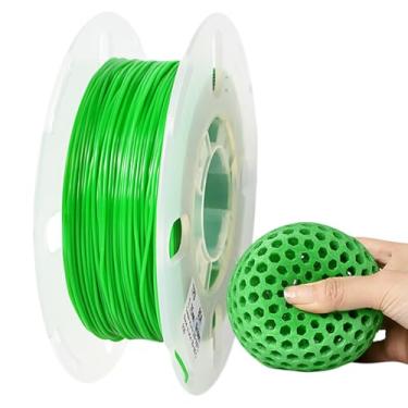Imagem de Filamento de TPU, filamento de impressora 3D flexível e flexível PRILINE 85a carretel de 0,5 kg 1,75 mm, filamento de impressão 3D TPU macio flexível, verde