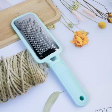 Imagem de Lixa de pedicure para pés removedor de calos colossal ferramenta de superfície de metal para remover a lixa de pé de pele dura para pele morta Arquivo de aço inoxidável de alta qualidade (verde)