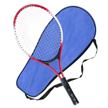 Imagem de oshhni Raquete de tênis para iniciantes, equipamento portátil leve, ferramenta de treinamento para crianças, academia, jogos ao ar livre, verão, Vermelho