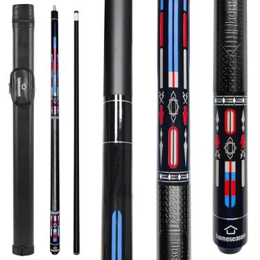 Imagem de HomeSeason Bastão de taco de sinuca de 510 g de madeira de bétula de bilhar 13 mm Bastões profissionais de sinuca de baixa deflexão com estojo de taco