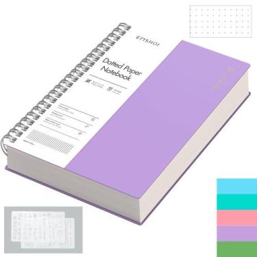 Imagem de Caderno espiral EMSHOI A4 Bullet Dotted Journal 300p roxo