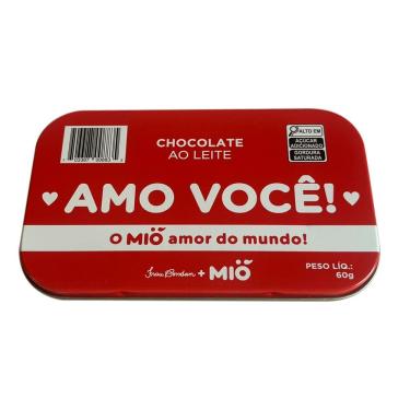 Imagem de Chocolate Ao Leite Mió Amo Você Lata 60g