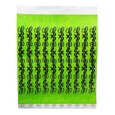 Imagem de Pulseiras Tyvek Verde/Preto (Pacote com 20)