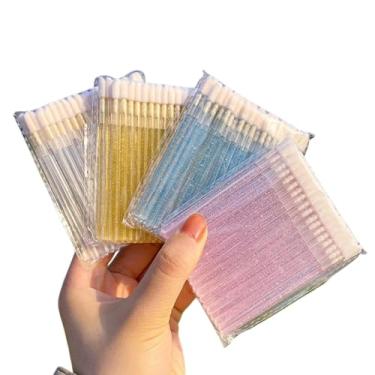 Imagem de Kit Bastão Glitter Pincel Aplicador Descartável Glitter Gloss e Batom Maquiagem (ALEATORIO, 50 UNIDADES)