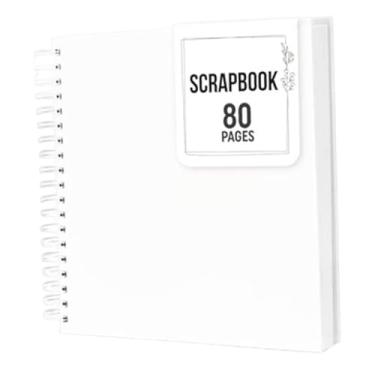 Imagem de KiBcsLic Álbum de fotos de casamento, aniversário, scrapbook, armazenamento de fotos, chá de bebê, formatura, família, álbum de recortes decorativo, livro de, Branco