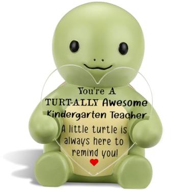 Imagem de SunyJone Funny Resin Turtle Kindergarten Teacher Gifts, Inspirational Desk Figurine for Teacher Appreciation, Christmas Birthday Thank You Classroom Collectible Decor STT13