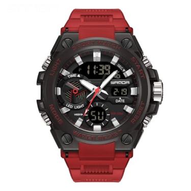 Imagem de AIMES Relógio masculino esportivo, ao ar livre, à prova d'água, militar, relógio tático, analógico, digital, data, alarme, cronômetro, multifunções, táticas, relógio de pulso grande para homens, 3311