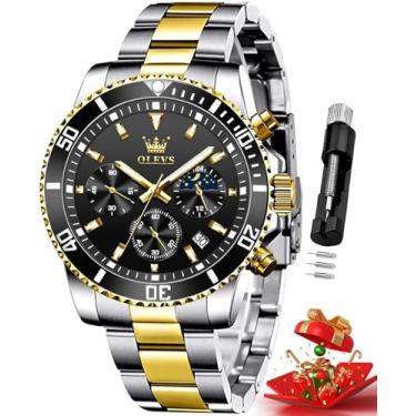 Imagem de Relógio Masculino Luxo Negócios, à Prova D'água, Relógio Mostrador de Data, Quartzo Pulseira em Aço Inoxidável Relógios de Pulso Masculinos Preto 2870