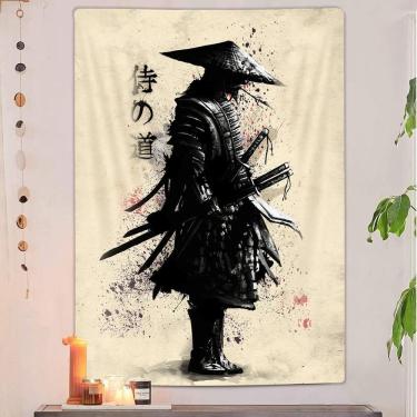 Imagem de Tapeçaria para pendurar na parede Samurai Japanese Warrior 150x130cm