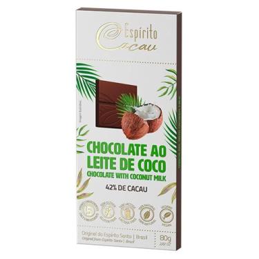 Imagem de Chocolate ao Leite de Coco 42% Cacau Espírito Cacau 80g