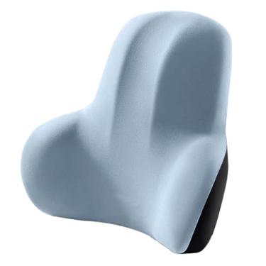 Imagem de Almofada de espuma viscoelástica para assento de carro para cadeira de escritório, almofada ergonômica de suporte lombar traseiro, 16,9 x 13,4 x 6,1 cm / 42,8 x 34 x 6 cm, poliéster respirável