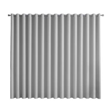 Imagem de Cortina Blackout Basic, Bloqueia 85% da Luz, Varão Simples, 7 Cores em 4 Tamanhos, 2 Peças com Ilhós (Branco, 3,00m x 2,70m)