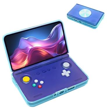Imagem de NOUKAJU Case for Retroid Pocket Flip 2, Game Console Protective Case,Anti-Drop, Anti-Scratch,Shockproof,Protective Cover for Retroid Pocket Flip 2 Retro Game Console(Clear-Blue)