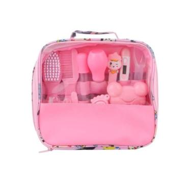 Imagem de Kit Bebê Higiene Escova, Termômetro, Tesoura, Pente - 13 Pçs - Baby Ca