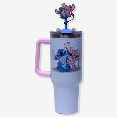 Imagem de Canecão Tumbler e Pingente Stitch e Angel  Térmico Disney - Zona Criat