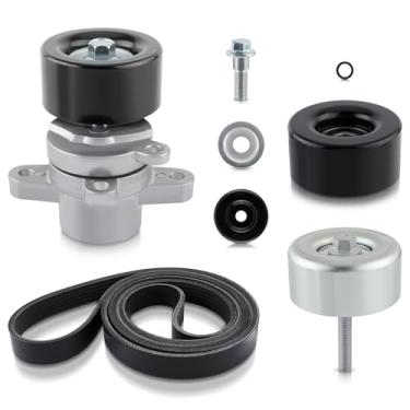 Imagem de MOTOALL Kit de correia serpentina de polia tensora de correia de transmissão do motor 11955JA10D 7PK1705 Apto para Nissan Maxima 3.5L V6 2009-2015 Substituir para 11925JA11A 11925JA100