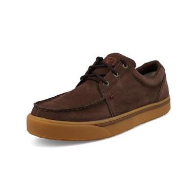 Imagem de Twisted X Tênis masculino casual Kicks Moc Toe - Mca0081, Café, 14 Wide
